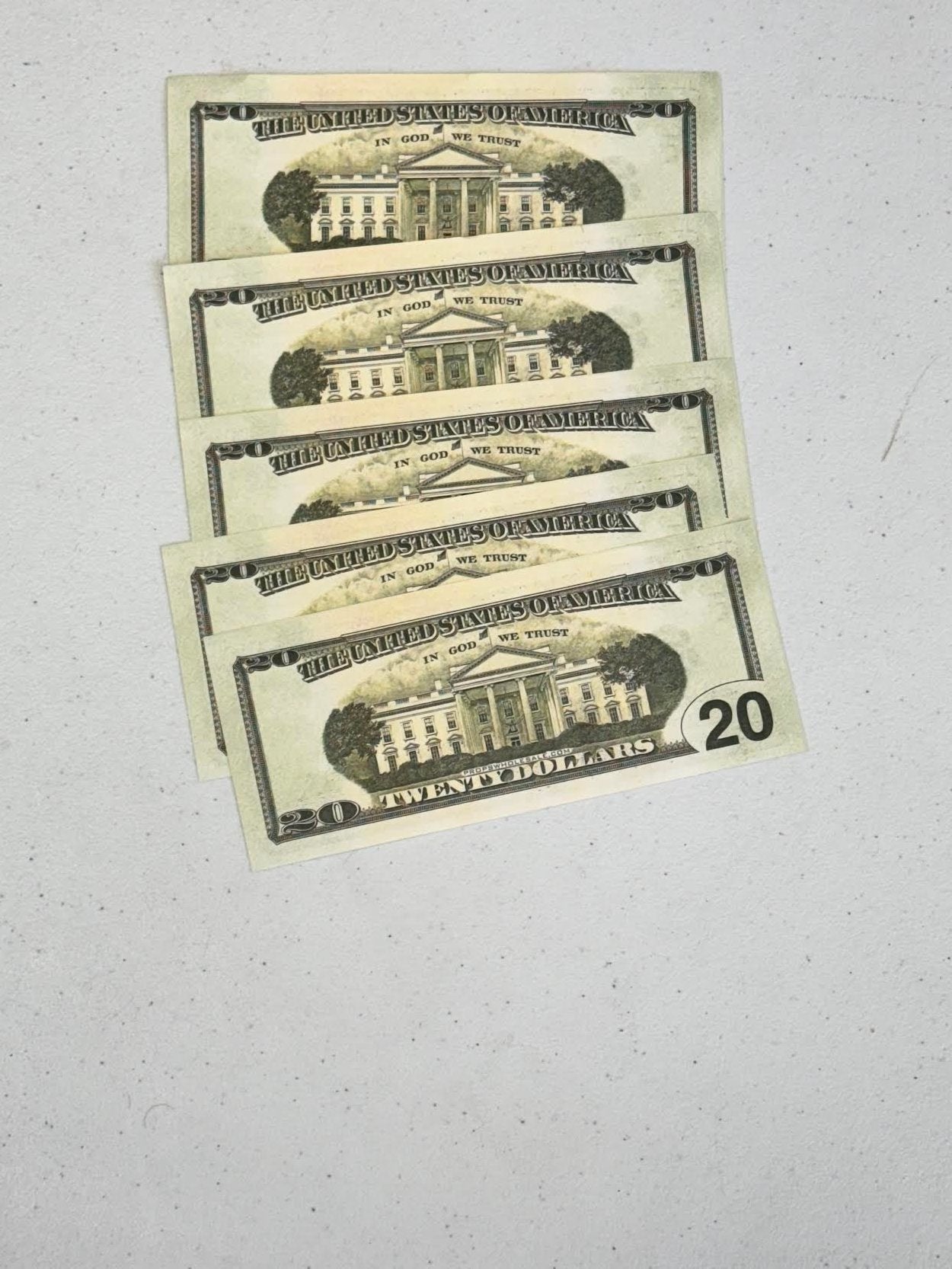 Prop 20 Dollar bills