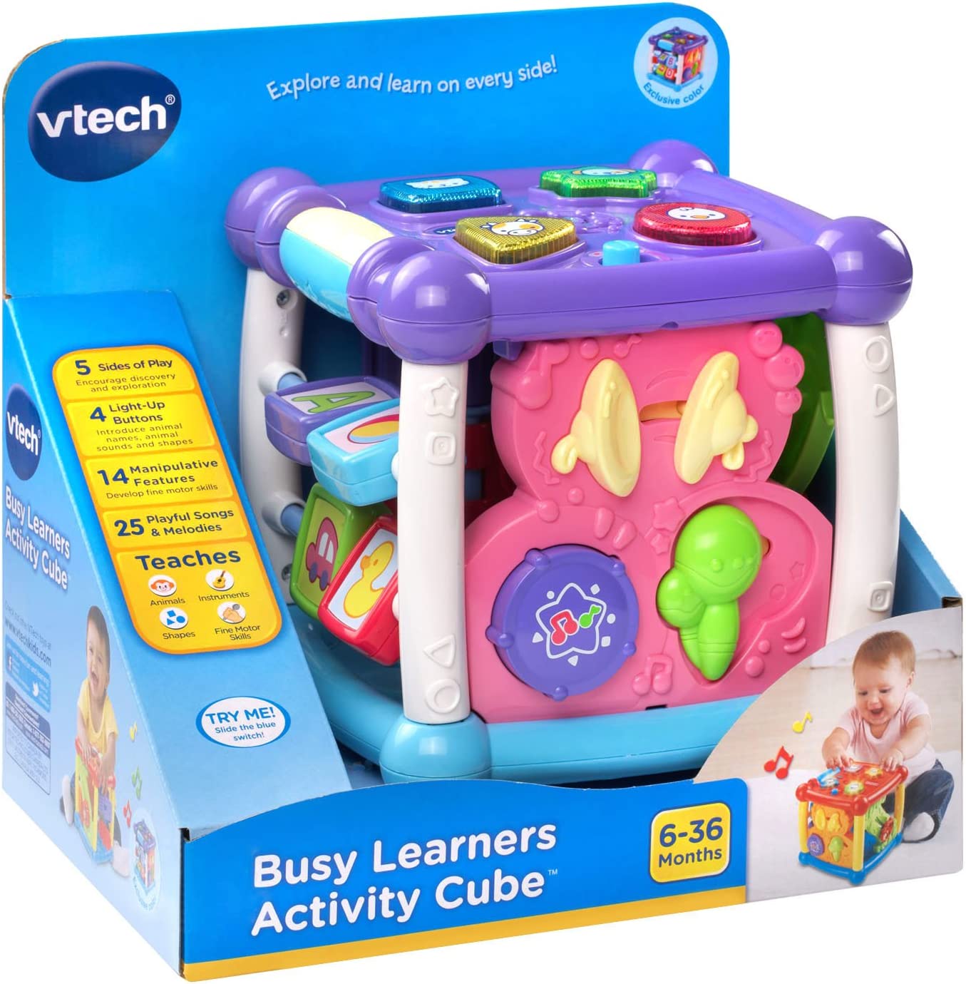 VTech Busy Learners Activity Cube, Purple – PropsWholesale