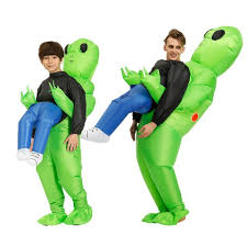 Kooy Inflatable Alien Costume Inflatable Halloween Party Costumes Blow up Fancy Dress Adult And Kids Costumes
