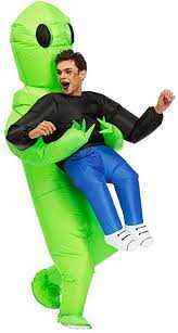 Kooy Inflatable Alien Costume Inflatable Halloween Party Costumes Blow up Fancy Dress Adult And Kids Costumes