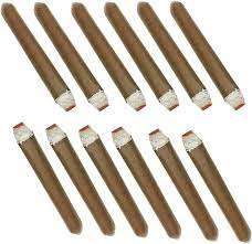 Puff Cigars 4.5” Fake Cigar Realistic Looking Pretend Cigars for Costume Accessory, Prank, Prop, Gag Gift - Pack of 12 Cigars